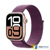 Apple Watch Series 10 GPS 46mm Rose Gold Aluminum Case with Plum Sport Loop (MWWV3)