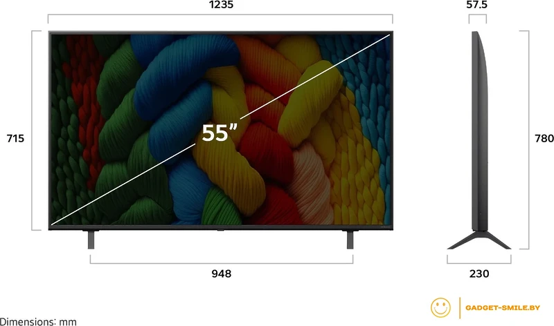 Телевизор LG NanoCell AI NANO80 55NANO80A6B