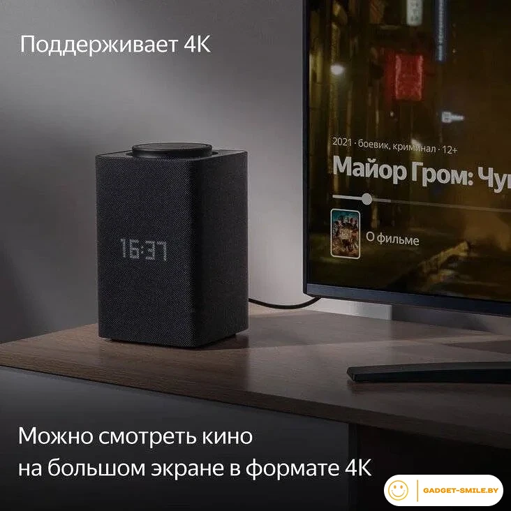 Умная колонка Яндекс Станция Макс (с хабом умного дома Zigbee, графит)