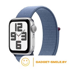 Apple Watch SE 2 (2023) GPS 44mm Silver Aluminum Case with Winter Blue Sport Loop (MREF3)
