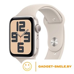 Apple Watch SE 2 (2023) GPS 44mm Starlight Aluminum Case with Starlight Sport Band - M/L (MRE53)