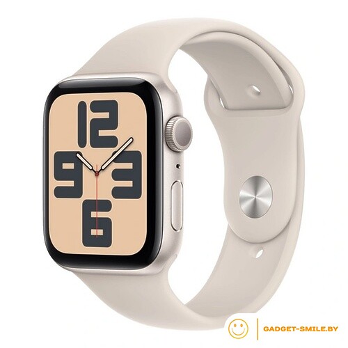 Apple Watch SE 2 (2023) GPS 44mm Starlight Aluminum Case with Starlight Sport Band - M/L (MRE53)