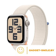 Apple Watch SE 2 (2023) GPS 44mm Starlight Aluminum Case with Starlight Sport Loop (MRE63)