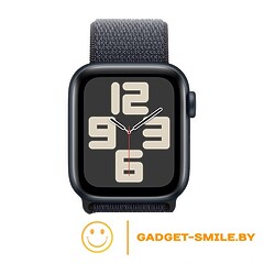 Apple Watch SE 2 (2024) GPS 40mm Midnight Aluminium Case with Ink Sport Loop Band - (MXEA3)