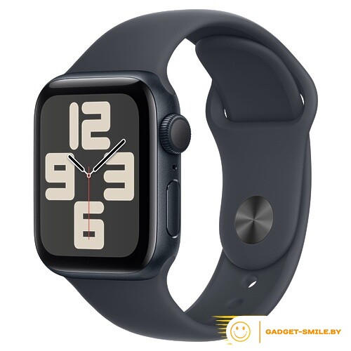 Apple Watch SE 2 (2024) GPS 40mm Midnight Aluminum Case with Midnight Sport Band - S/M (MXE73)