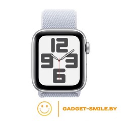 Apple Watch SE 2 (2024) GPS 40mm Silver Aluminium Case with Blue Cloud Sport Loop Band - (MXEE3)