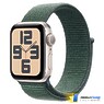 Apple Watch SE 2 (2024) GPS 40mm Starlight Aluminium Case with Lake Green Sport Loop Band - (MXEH3)