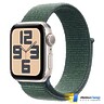 Apple Watch SE 2 (2024) GPS 40mm Starlight Aluminium Case with Lake Green Sport Loop Band - (MXEH3)