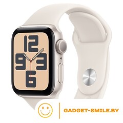 Apple Watch SE 2 (2024) GPS 40mm Starlight Aluminium Case with Starlight Sport Band - M/L (MXEG3)