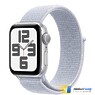 Apple Watch SE 2 (2024) GPS 44mm Silver Aluminium Case with Blue Cloud Sport Loop Band - (MXET3)