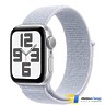 Apple Watch SE 2 (2024) GPS 44mm Silver Aluminium Case with Blue Cloud Sport Loop Band - (MXET3)