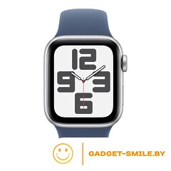 Apple Watch SE 2 (2024) GPS 44mm Silver Aluminium Case with Denim Sport Band - M/L (MXER3)
