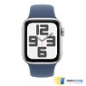 Apple Watch SE 2 (2024) GPS 44mm Silver Aluminium Case with Denim Sport Band - S/M (MXEQ3)