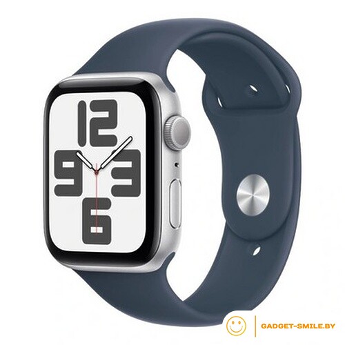 Apple Watch SE 2 (2023) GPS 40mm Silver Aluminum Case with Storm Blue Sport Band - M/L (MRE23)