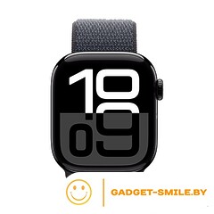 Apple Watch Series 10 GPS 42mm Jet Black Aluminum Case with Ink Sport Loop (MWWG3)