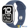 Apple Watch Series 10 GPS 42mm Silver Aluminum Case with Denim Sport Band - M/L (MWWC3)