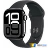 Apple Watch Series 10 GPS 46mm Jet Black Aluminum Case with Black Sport Band - S/M (MWWP3)