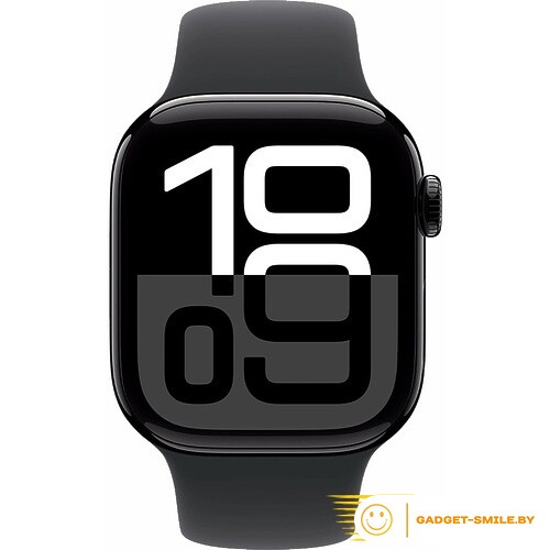 Apple Watch Series 10 GPS 46mm Jet Black Aluminum Case with Black Sport Band - S/M (MWWP3)