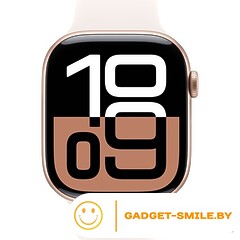 Apple Watch Series 10 GPS 46mm Rose Gold Aluminum Case with Light Blush Sport Band - M/L (MWWU3)