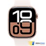Apple Watch Series 10 GPS 46mm Rose Gold Aluminum Case with Light Blush Sport Band - M/L (MWWU3)