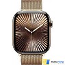 Apple Watch Series 10 GPS + Cellular 42mm Gold Titanium Case with Gold Milanese Loop (MX083)