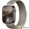 Apple Watch Series 10 GPS + Cellular 46mm Natural Titanium Case with Natural Milanese Loop - M/L (MWYC3)