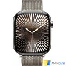 Apple Watch Series 10 GPS + Cellular 46mm Natural Titanium Case with Natural Milanese Loop - M/L (MWYC3)