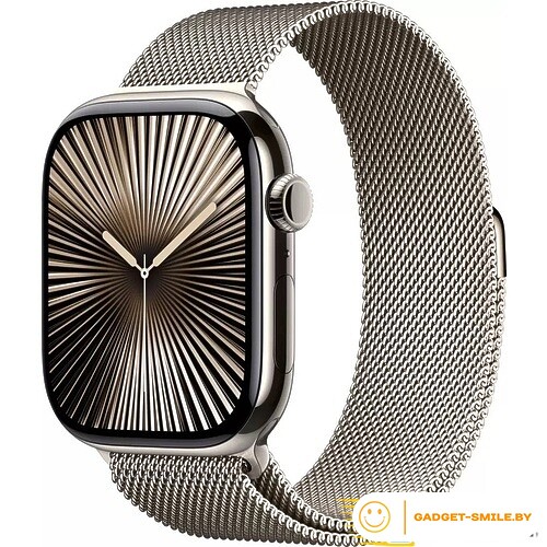 Apple Watch Series 10 GPS + Cellular 46mm Natural Titanium Case with Natural Milanese Loop - S/M (MC7Q4)