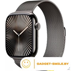 Apple Watch Series 10 GPS + Cellular 46mm Slate Titanium Case with Slate Milanese Loop - S/M (MC7R4)