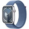 Apple Watch Series 9 GPS 41mm Silver Aluminum Case with Storm Blue Sport Loop (MR923)