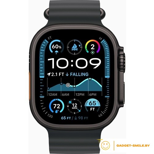 Apple Watch Ultra 2 2024 GPS + Cellular 49mm Black Titanium Case with Black Ocean Band (MX4P3)