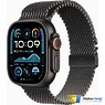 Apple Watch Ultra 2 2024 GPS + Cellular 49mm Black Titanium Case with Black Titanium Milanese Loop - M (MX5U3)