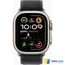 Apple Watch Ultra 2 2024 GPS + Cellular 49mm Natural Titanium Case with Black Trail Loop - M/L (MXTR3)