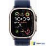 Apple Watch Ultra 2 2024 GPS + Cellular 49mm Natural Titanium Case with Blue Trail Loop - M/L (MX4L3)
