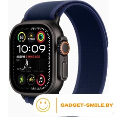 Apple Watch Ultra 2 2024 GPS + Cellular 49mm Black Titanium Case with Blue Trail Loop - S/M (MYQ73)