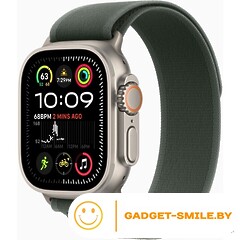 Apple Watch Ultra 2 2024 GPS + Cellular 49mm Natural Titanium Case with Green Trail Loop - M/L (MXTP3)