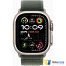 Apple Watch Ultra 2 2024 GPS + Cellular 49mm Natural Titanium Case with Green Trail Loop - M/L (MXTP3)
