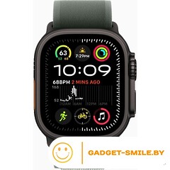 Apple Watch Ultra 2 2024 GPS + Cellular 49mm Black Titanium Case with Green Trail Loop - M/L (MYQ43)