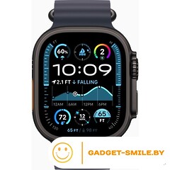 Apple Watch Ultra 2 2024 GPS + Cellular 49mm Black Titanium Case with Navy Ocean Band (MYPA3)