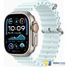 Apple Watch Ultra 2 2024 GPS + Cellular 49mm Natural Titanium Case with Ice Blue Ocean Band (MXTF3)