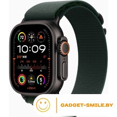Apple Watch Ultra 2 2024 GPS + Cellular 49mm Black Titanium Case with Dark Green Alpine Loop - M (MX4R3)