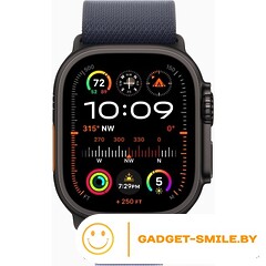 Apple Watch Ultra 2 2024 GPS + Cellular 49mm Black Titanium Case with Navy Alpine Loop - L (MYPY3)