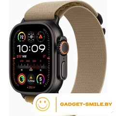 Apple Watch Ultra 2 2024 GPS + Cellular 49mm Black Titanium Case with Tan Alpine Loop - S (MYQ03)