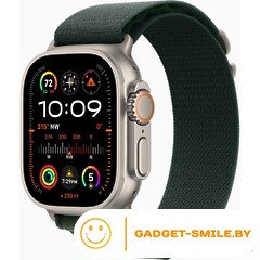 Apple Watch Ultra 2 2024 GPS + Cellular 49mm Natural Titanium Case with Dark Green Alpine Loop - L (MXMW3)