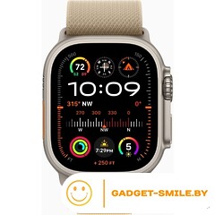 Apple Watch Ultra 2 2024 GPS + Cellular 49mm Natural Titanium Case with Tan Alpine Loop - S (MX4E3)