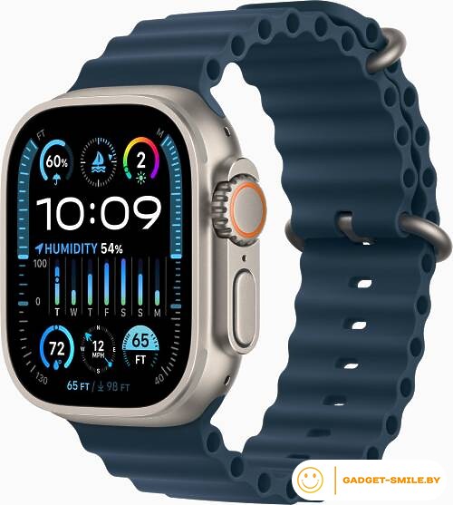 Apple Watch Ultra 2 GPS + Cellular 49мм Titanium Case with Blue Ocean Band (One Size)
