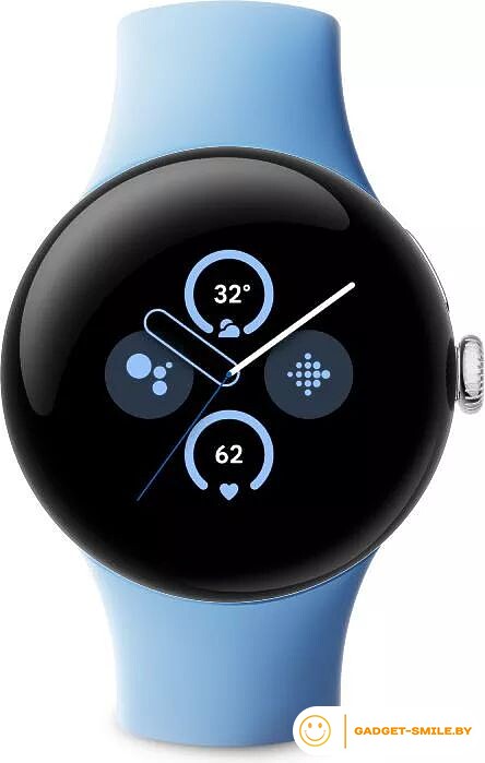 Google Pixel Watch 2 LTE (глянцевый серебристый/залив)