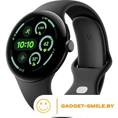 Google Pixel Watch 3 45мм Матовый черный / обсидиан (Matte Black / Obsidian)
