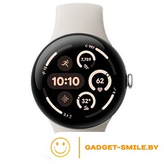 Google Pixel Watch 3 45мм Глянцевый серебристый / фарфор (Polished Silver / Porcelain)