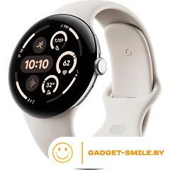 Google Pixel Watch 3 LTE 41мм Глянцевый серебристый / фарфор (Polished Silver / Porcelain)